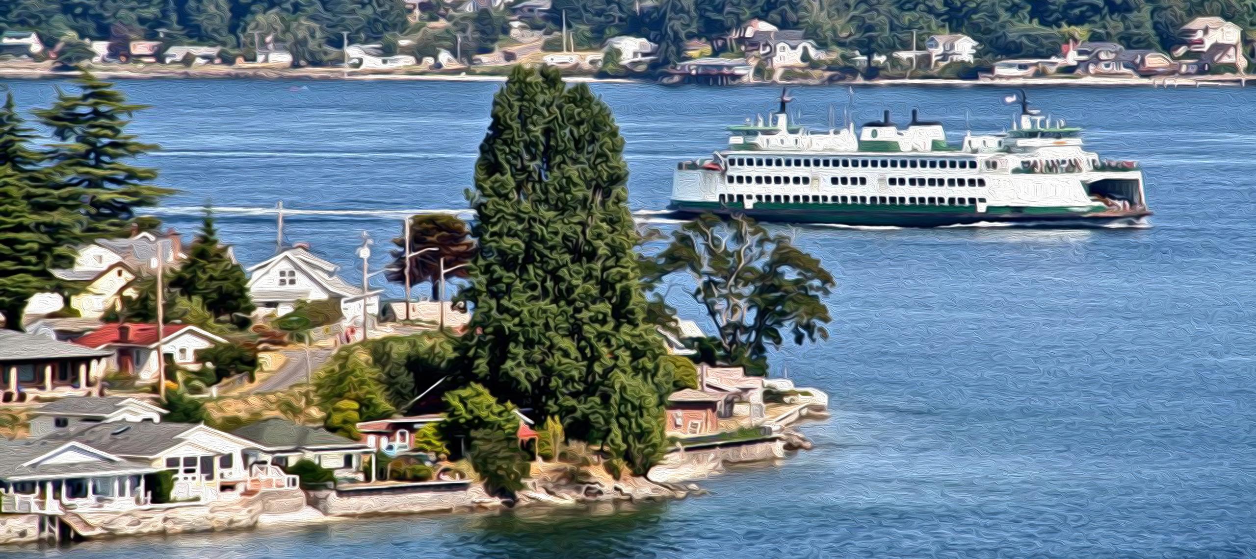 Picturesque sunset view over the Olympic Peninsula mountains, Bremerton, Kitsap  Peninsula, Washington, USA Stock Photo - Alamy, image size:2560x1141